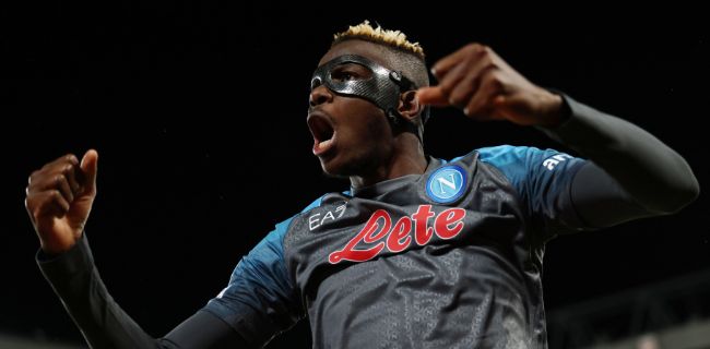 Victor Osimhen double sends Napoli into Champions League quarterfinals for the first time